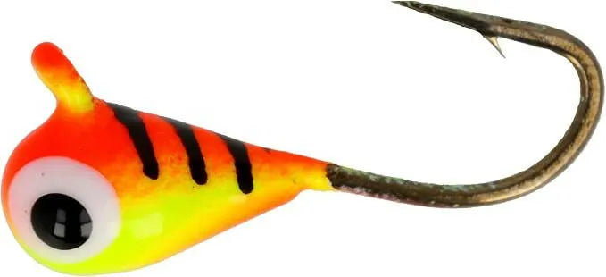 Eagle Claw Lazer Tungsten Ice Jig Kit, Assorted Colors, 5 Pk Orange/Yellow/Black Lines