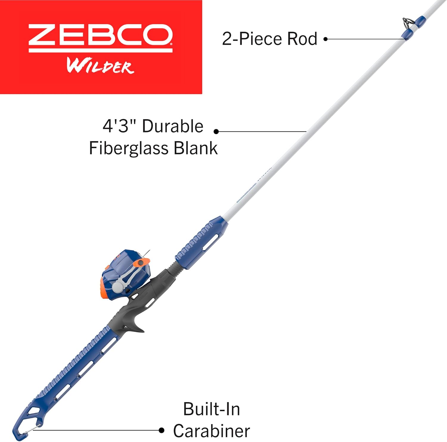 Zebco Wilder Fishing Rod Combos Spinning and Spincast