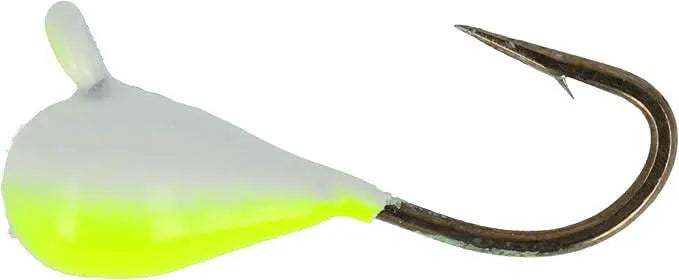Eagle Claw Lazer Tungsten Ice Jig Kit, Assorted Colors, 5 Pk Chartreuse/White