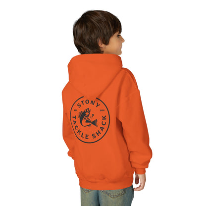Stony Tackle Shack Youth Hoodie - Cozy Fishing Sweatshirt for Young Anglers, Perfect for Fall, Gift Idea, Casual Wear, Outdoor Adventures