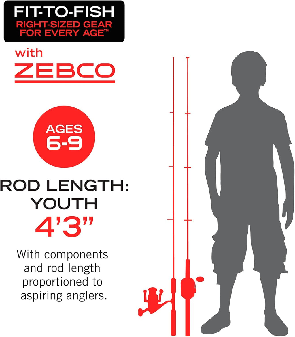 Zebco Wilder Fishing Rod Combos Spinning and Spincast