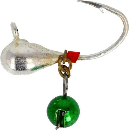 Eagle Claw Lazer Tungsten Ice Jig Kit, Assorted Colors, 5 Pk Silver Jade Drop