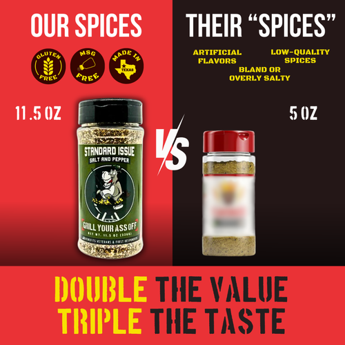 Grill Your Ass Off - Standard Issue Salt & Pepper Seasoning