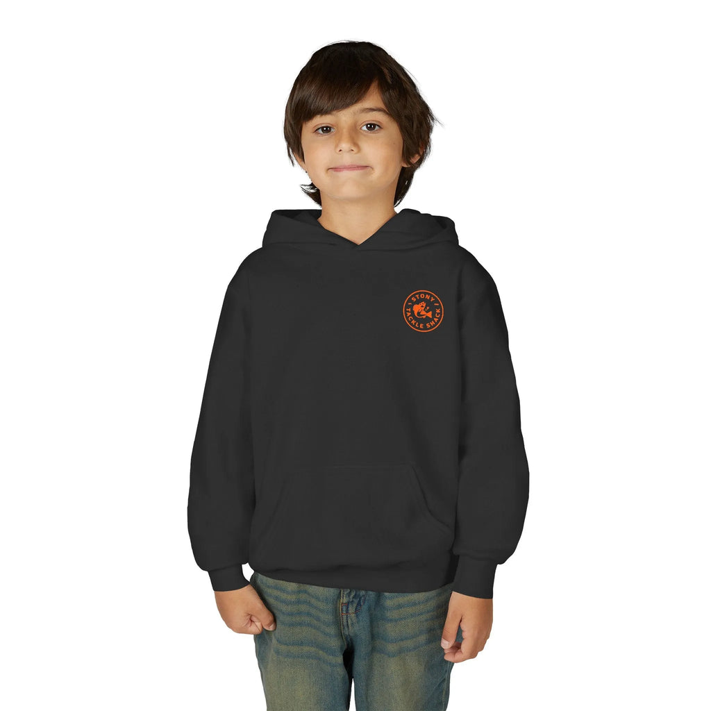 Stony Tackle Shack Youth Hoodie - Cozy Fishing Sweatshirt for Young Anglers, Perfect for Fall, Gift Idea, Casual Wear, Outdoor Adventures