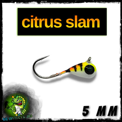 Big Sky 5mm (1/16oz) Tungsten Jigs 2pk Citrus Slam