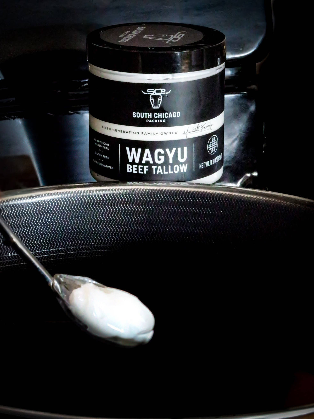 South Chicago Packing Wagyu Beef Tallow 11.5 oz Glass Jar