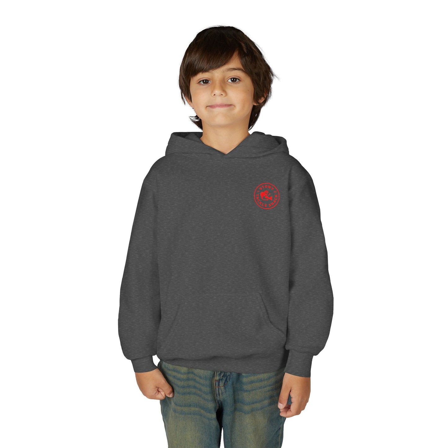 Stony Tackle Shack Youth Hoodie - Cozy Fishing Sweatshirt for Young Anglers, Perfect for Fall, Gift Idea, Casual Wear, Outdoor Adventures
