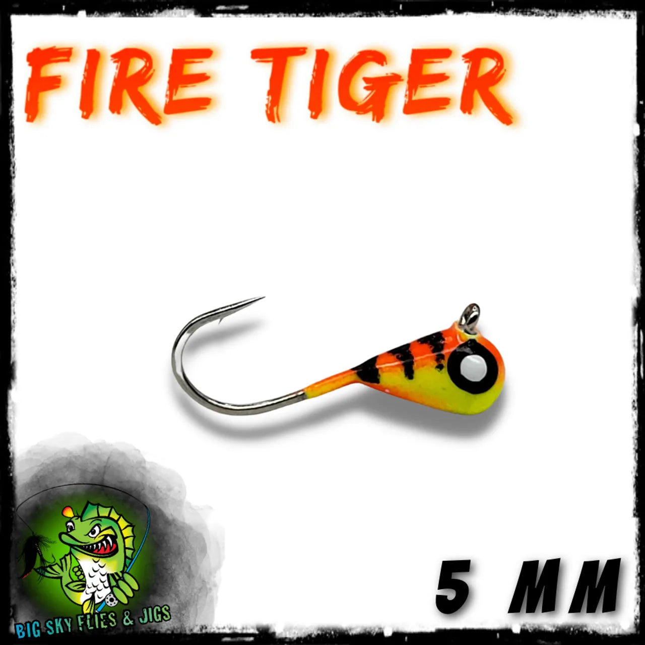 Big Sky 5mm (1/16oz) Tungsten Jigs 2pk Fire Tiger