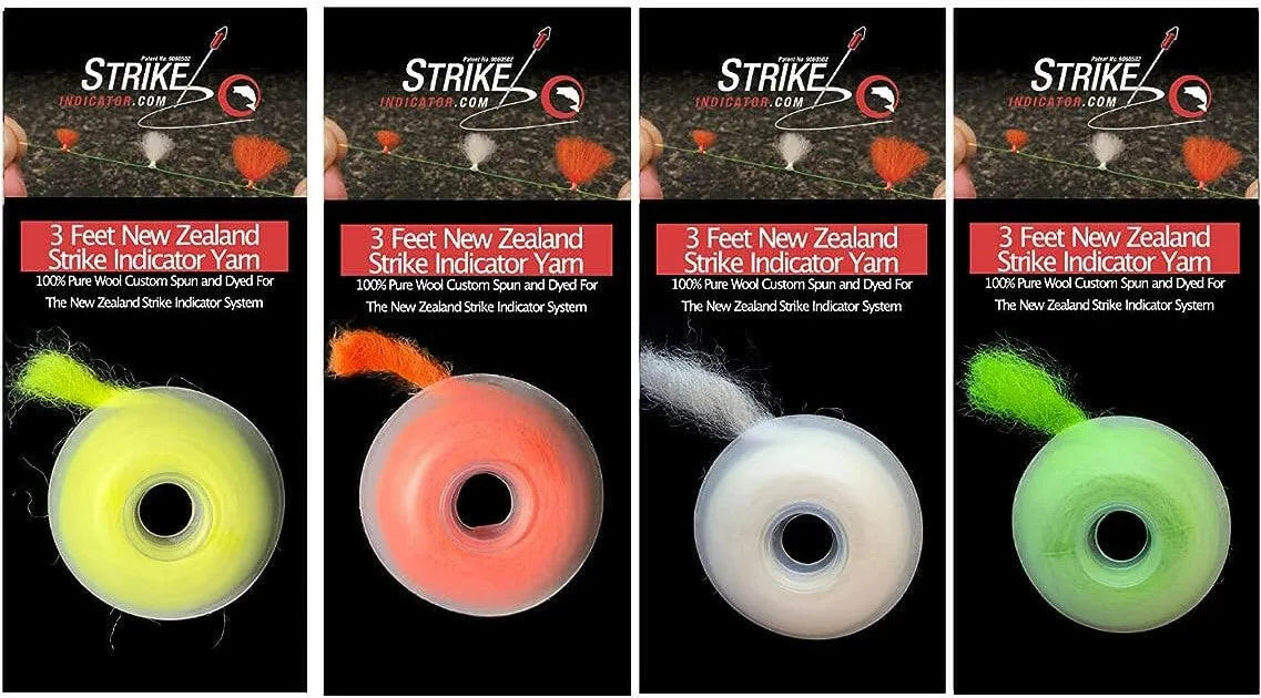 New Zealand Strike Indicator Wool Yarn Spool Assorted Colors