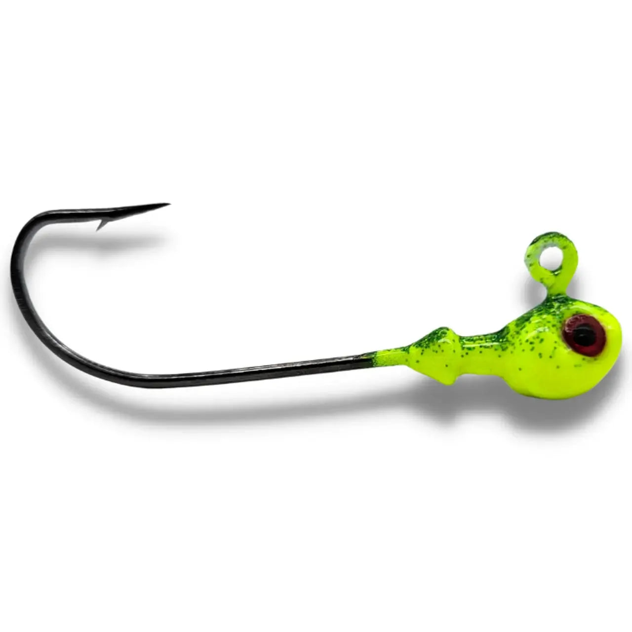 Big Sky Poison Head 3/8oz Jigs 2pk Yellow Chartreuse w/Red Eye