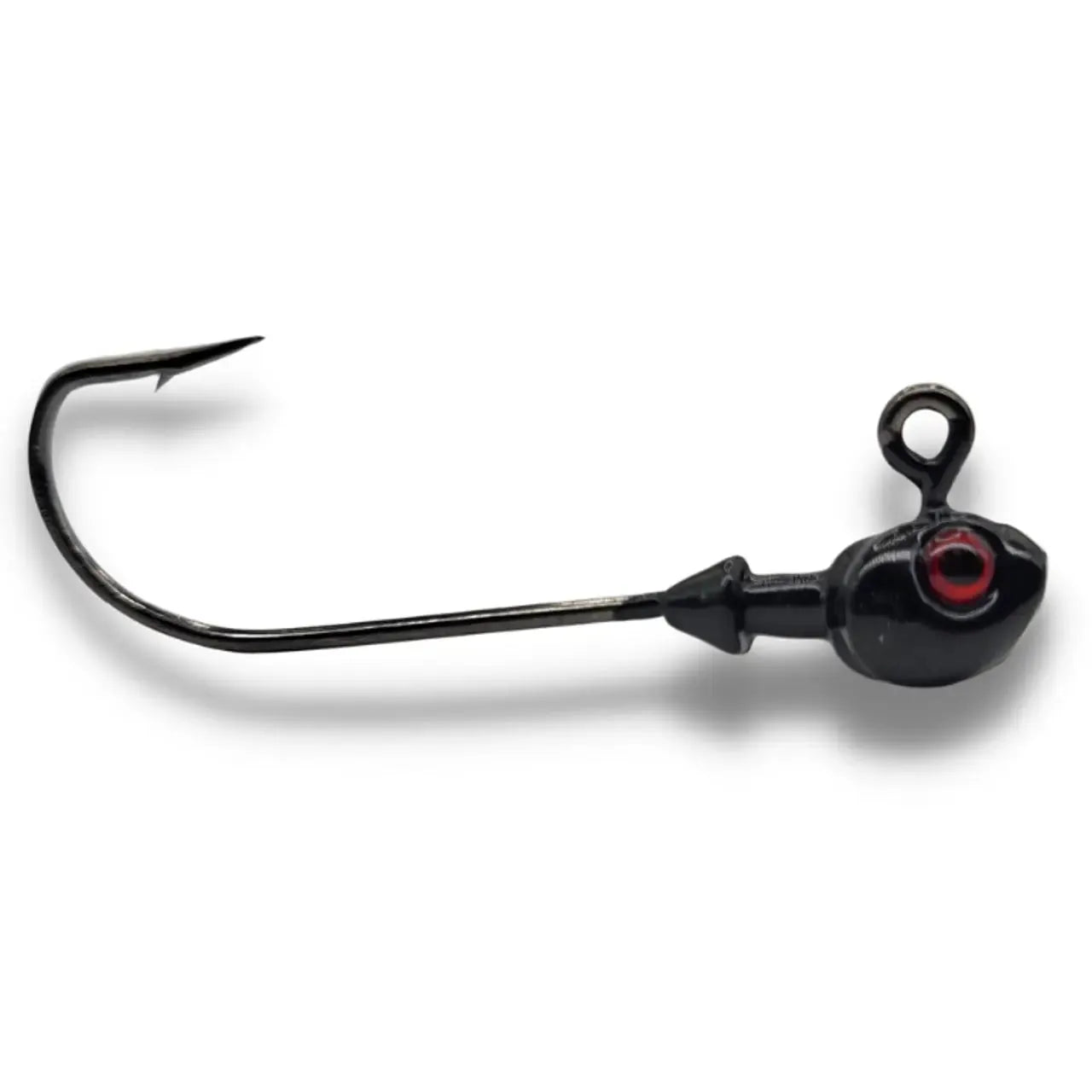 Big Sky Poison Head 3/8oz Jigs 2pk Black w/Red Eye