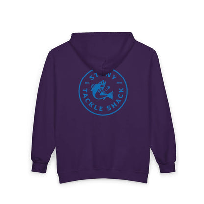 Stony Tackle Shack Full Zip Hoodie, Unisex Zip Up Sweatshirt, Outdoor Gear, Perfect Gift for Anglers, Fall/Winter Apparel