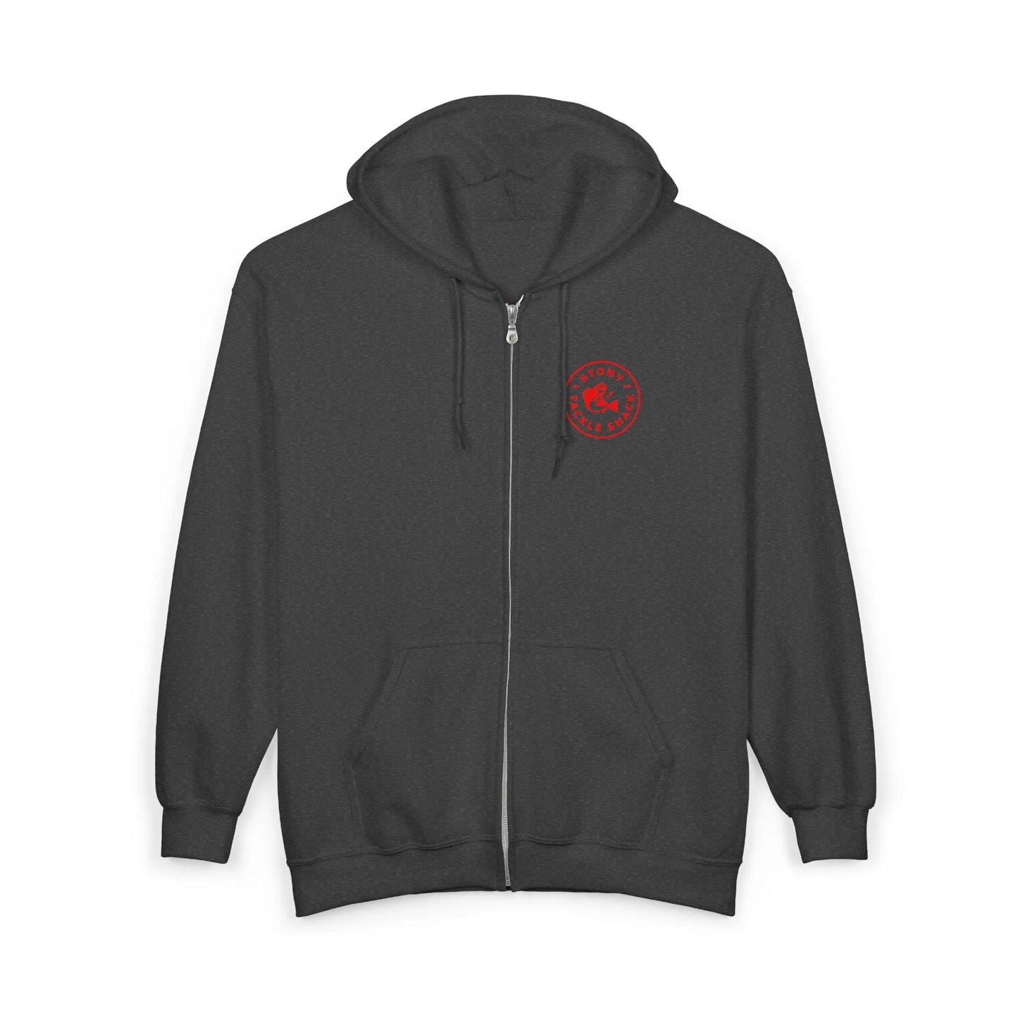 Stony Tackle Shack Full Zip Hoodie, Unisex Zip Up Sweatshirt, Outdoor Gear, Perfect Gift for Anglers, Fall/Winter Apparel