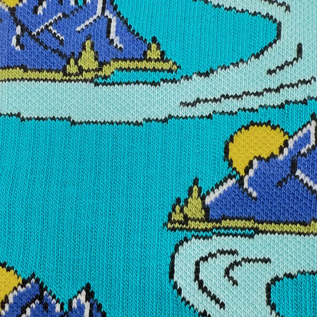 Friday Sock Co Men's Mountains & Trees Comic Athletic Socks