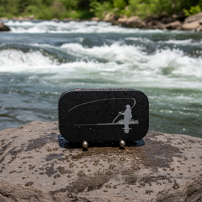 Fly Fishing Kit, Atlantic Salmon Flies, Mixed Selection, with Aluminum Flybox + Engraved Image