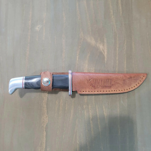 Backwoods Kodiak Fixed Blade Knife 10.5" Black Handle.