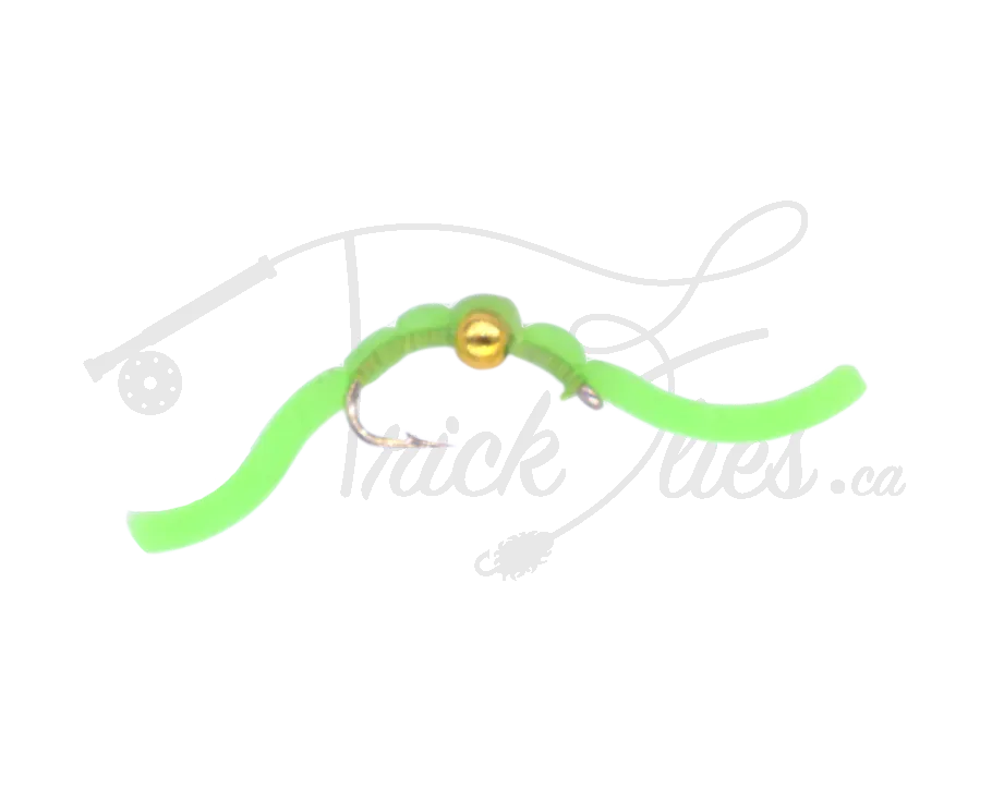 Beaded Squirmy Worm Chartreuse