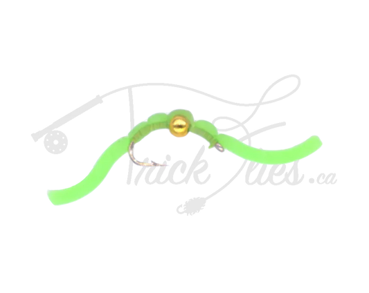 Beaded Squirmy Worm Chartreuse