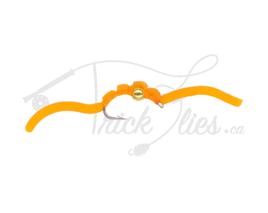 Beaded Squirmy Worm Orange