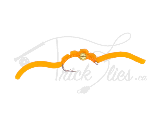 Beaded Squirmy Worm Orange