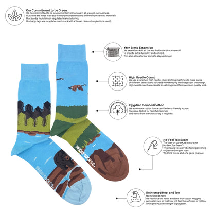 Friday Sock Co Men’s Canadian Shield Landscape Socks