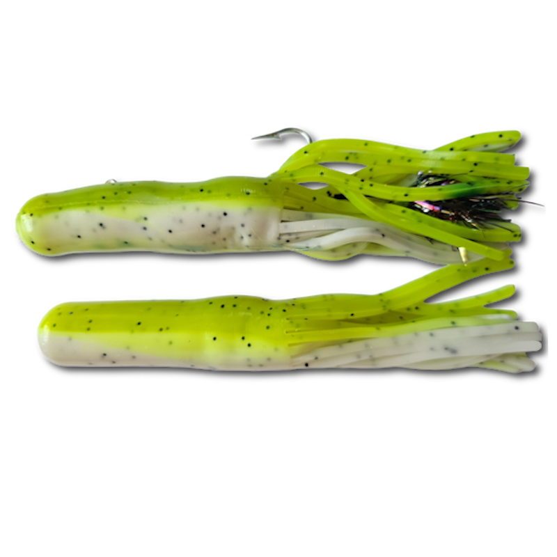 Grampy's Tackle Blazing Laker Pro "Sonic" 6" Tube Jigs 2oz 2/pk