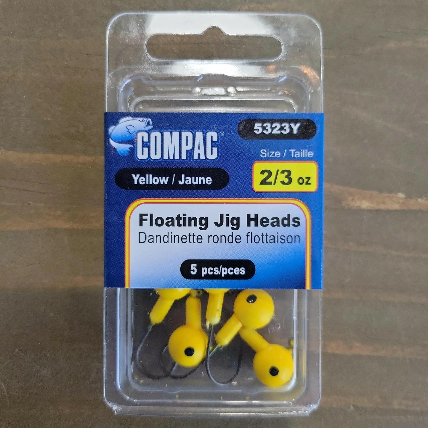 COMPAC Floating Jig Heads Yellow #2 hook 5/pk C.G. Emery