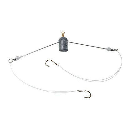 COMPAC Ice Fishing Spreaders Double Arm, White Pearls, Mono Leader to Hooks