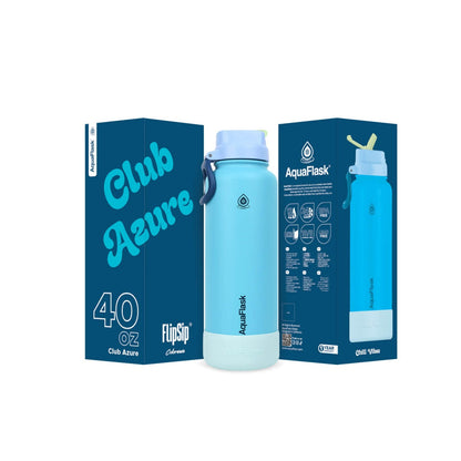 AquaFlask Colorwave 40oz Flip Sip Bottle – Insulated Stainless Steel Water Flask