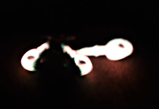 Big Sky Snake Eye 1/4oz Glow Jigs 3/pack Black Top/Pink Bottom