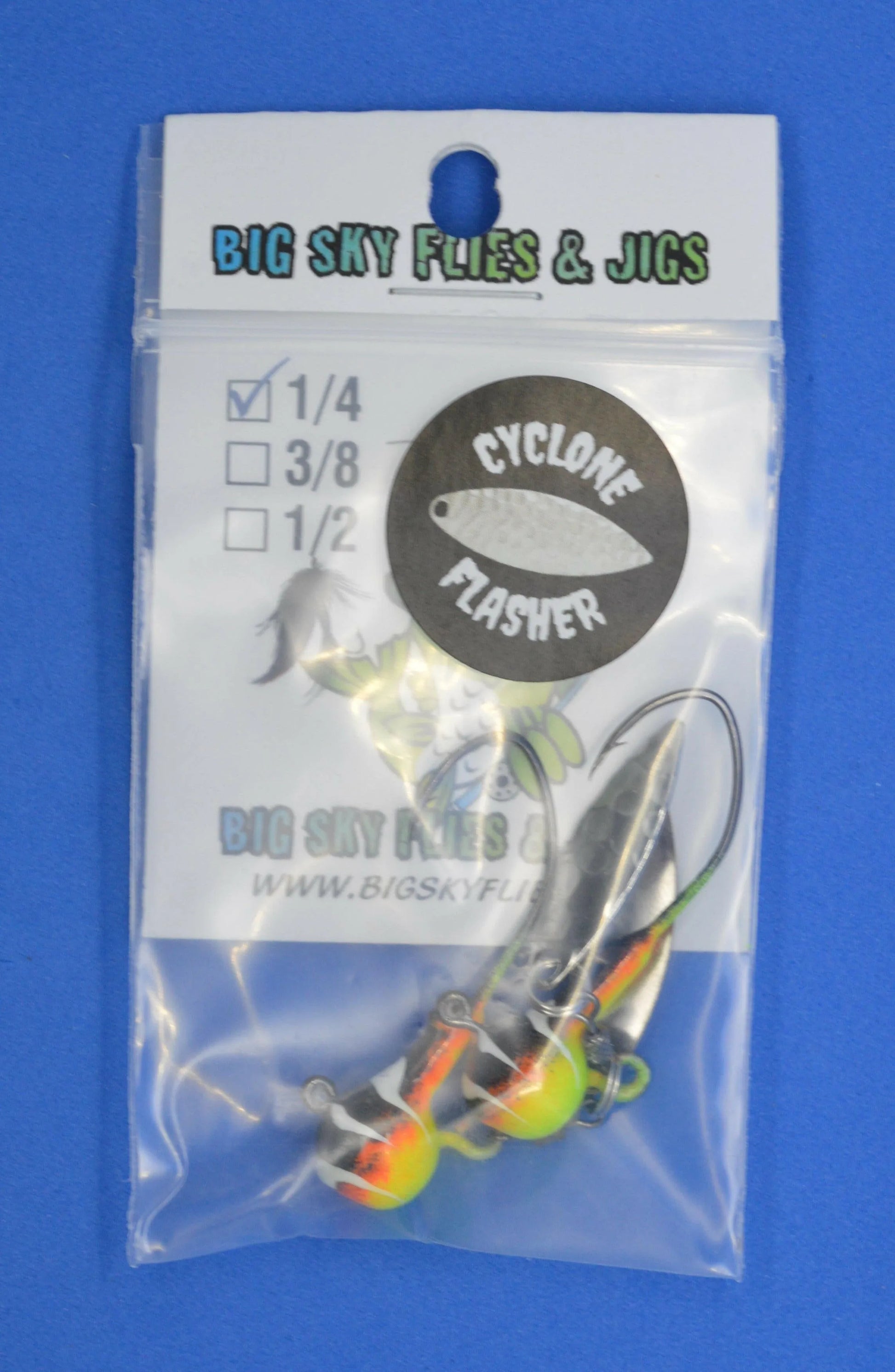 Big Sky Baller Jigs 1/4oz 2/pack Black Top/Orange Mid/Yellow Bottom