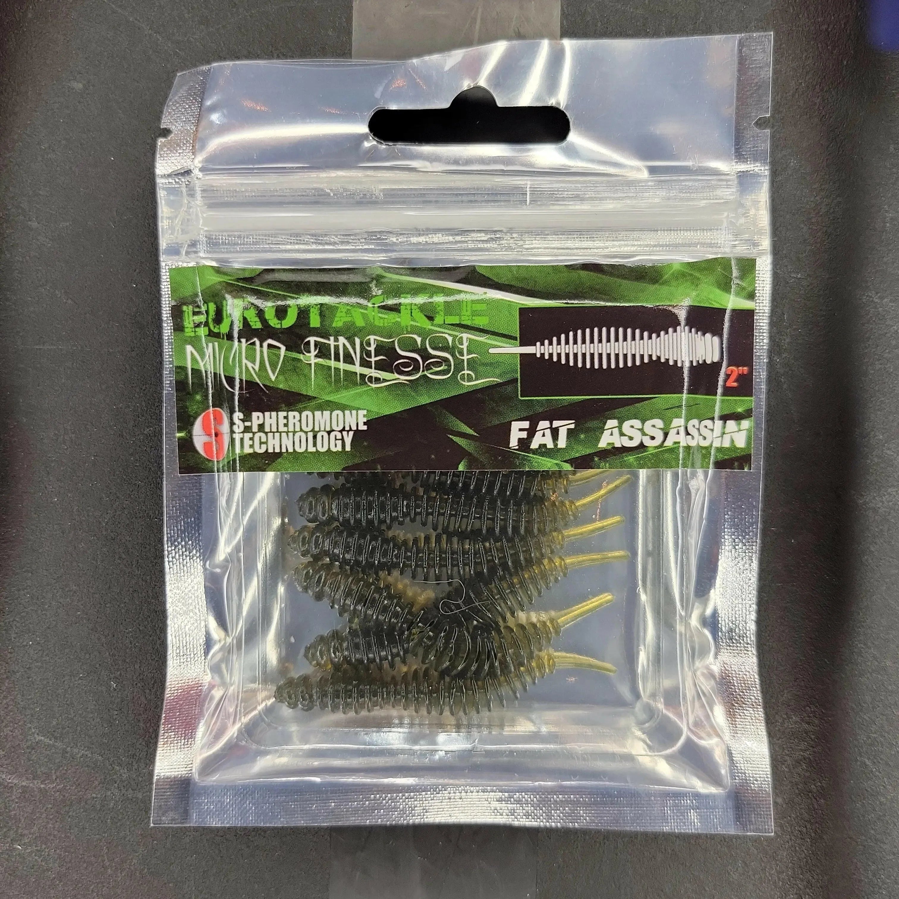 Euro-Tackle Fat Assasin Bait Green Pumpkin 8/pk