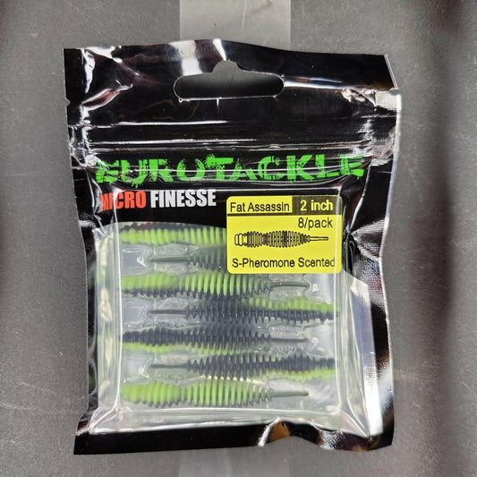 Euro-Tackle Fat Assasin Bait Hi-Viz Black 8/pk C.G. Emery