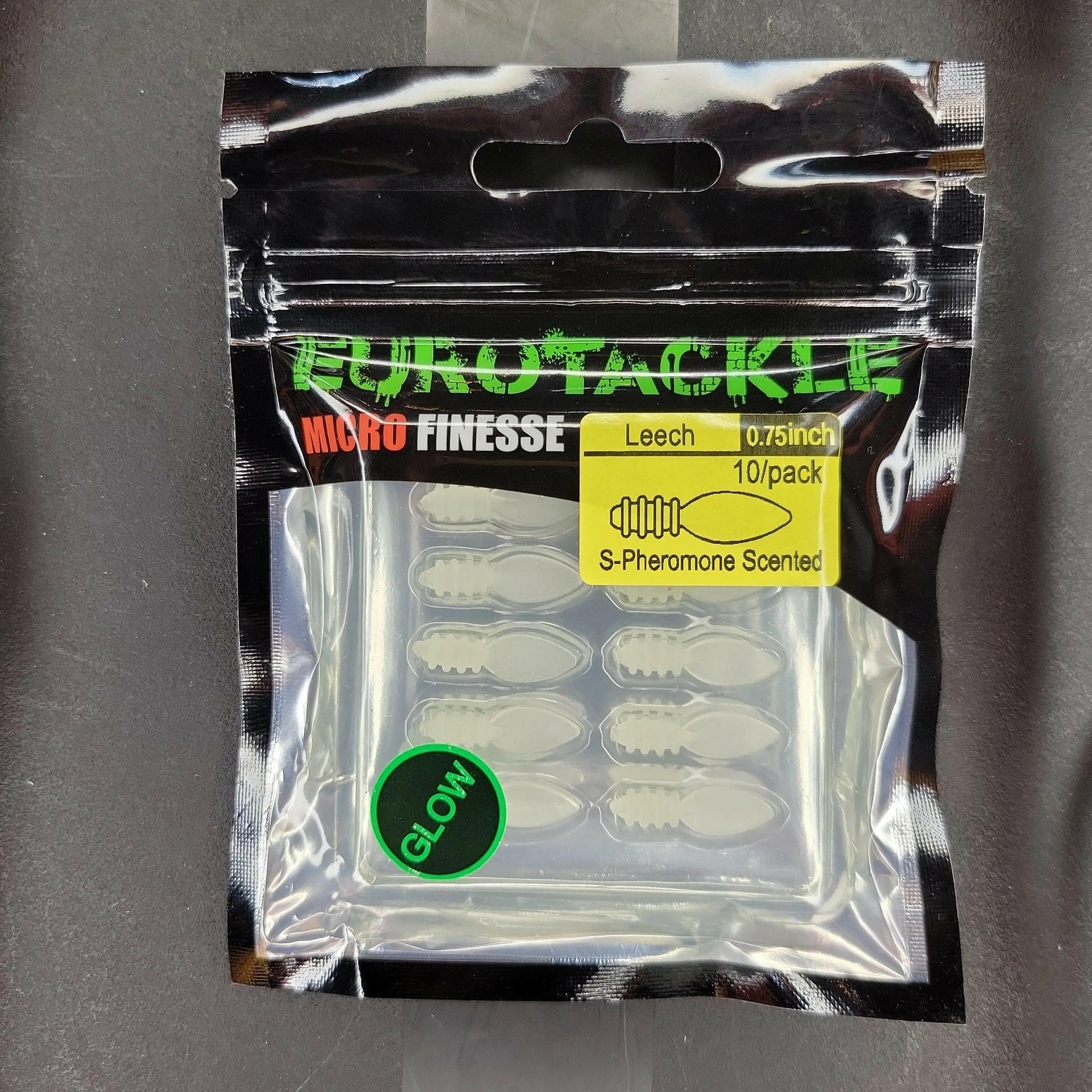 Euro-Tackle Mini Leech Superglow 10/pk C.G. Emery