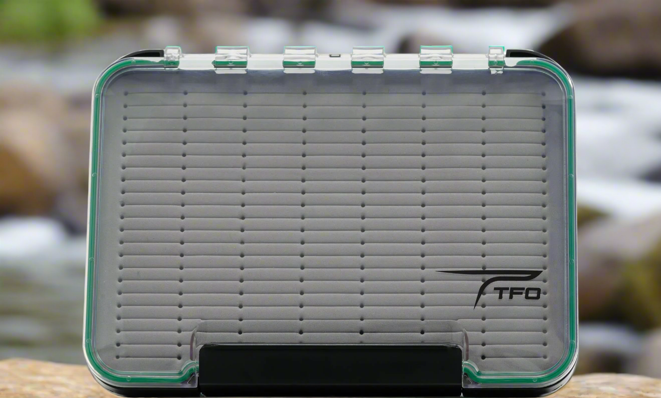 Waterproof Clear Lid Streamer Slit Foam Fly Box - Double Sided - XL