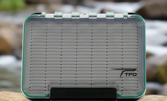 Waterproof Clear Lid Streamer Slit Foam Fly Box - Double Sided - XL