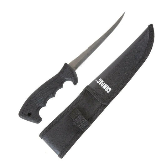 Compac Rubber Handle Filet Knife w/Sheath