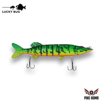 Lucky Bug 5" Pike Bomb Lures Fire Tiger