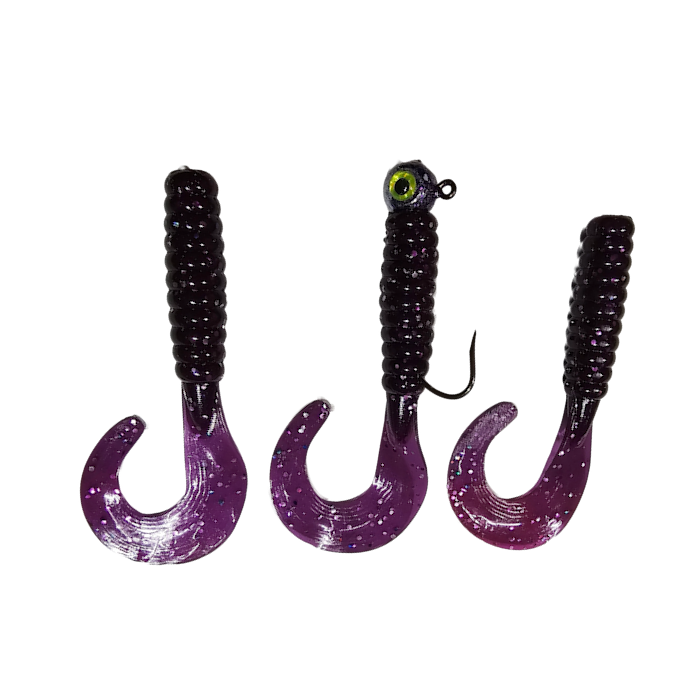 GTB 4" Twist Tail Grubs Single & Double Tail Fishing Lures