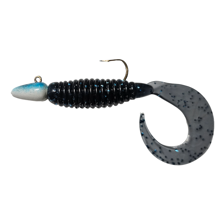 GTB Blue Thunder 5" Grub tail with Bullet Jig Head 1/2oz