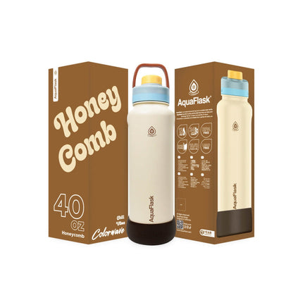 AquaFlask Colorwave 40oz Tumbler – Double Wall Stainless Steel, Keeps Drinks Hot & Cold, Leak-Proof