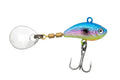 Colorful fishing lure with a Colorado spoon on a white background