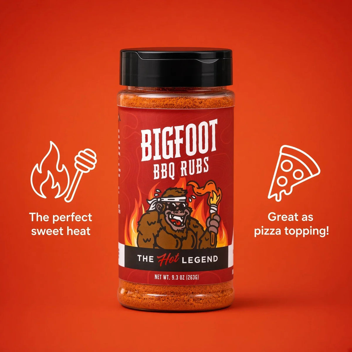 Bigfoot BBQ Rubs The "Hot" Legend BBQ Rub - Short-Dated Clearance – Best Before Oct. 15/26