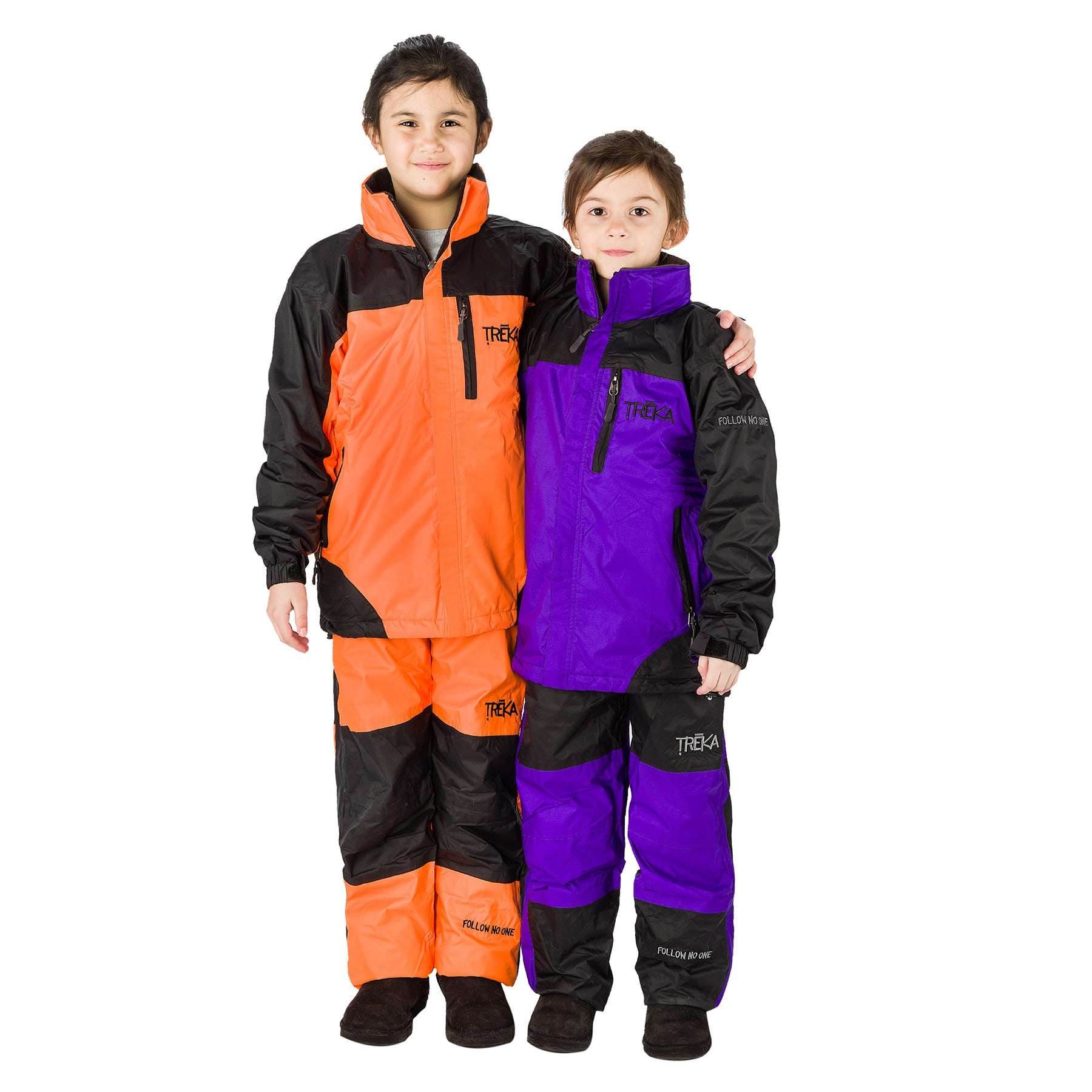 Kids Unisex Gorak Shep Outershell Pants – Orange / Black