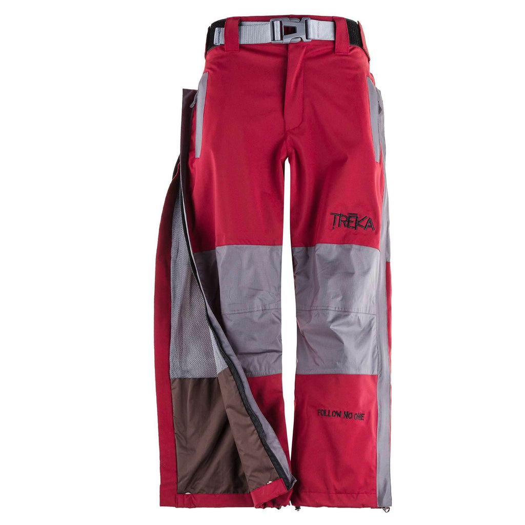 Kids Unisex Gorak Shep Outershell Pants – Burgundy / Grey