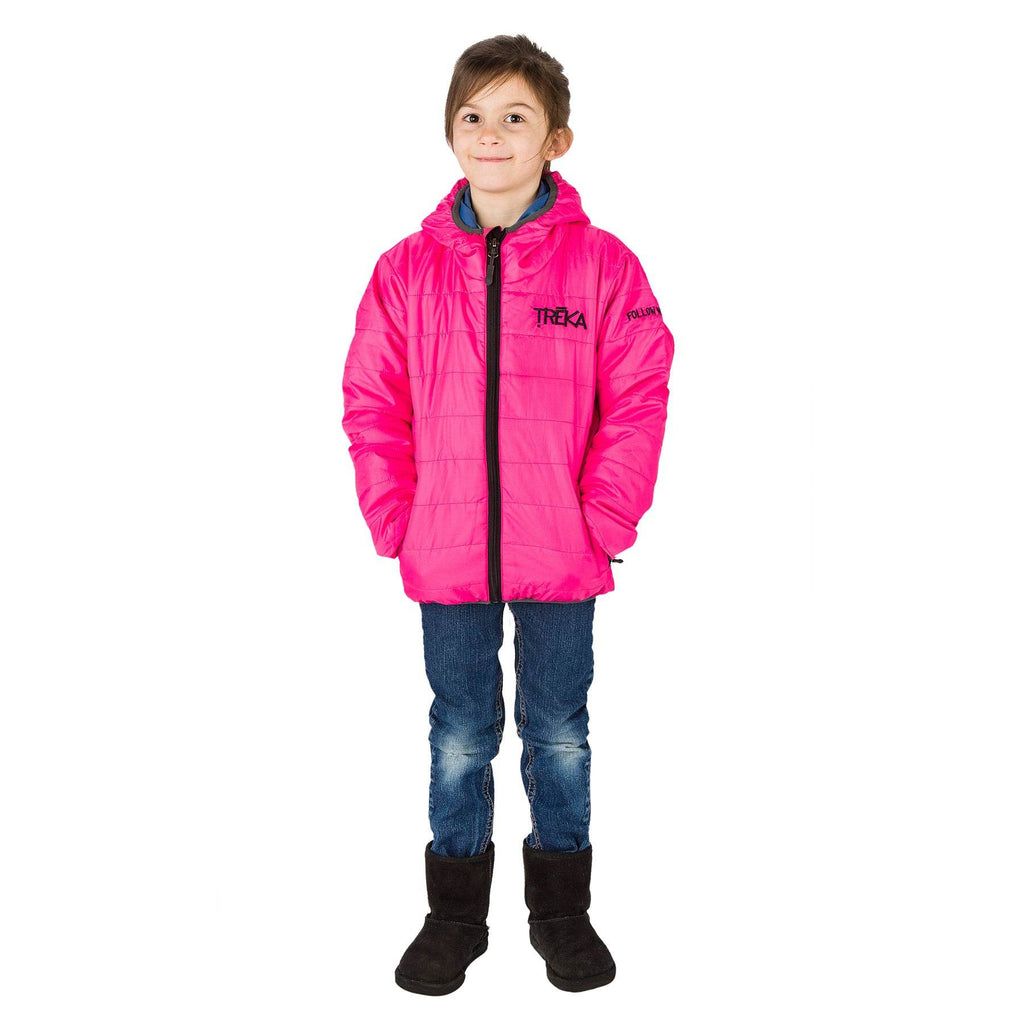 The Lukla Kids Unisex Insulated Jacket 150 GSM- Pink