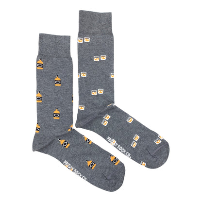 Friday Sock Co Men's Glass & Bottle Whiskey Socks