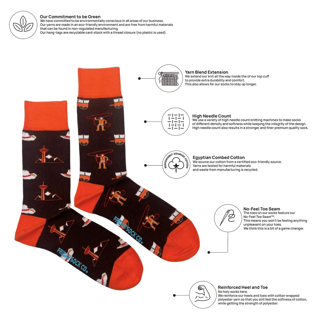 Friday Sock Co Men's Retro Rodeo Socks
