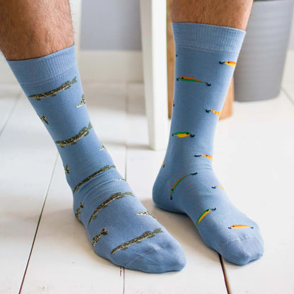 Friday Sock Co Men's Fish & Fishing Lure Socks
