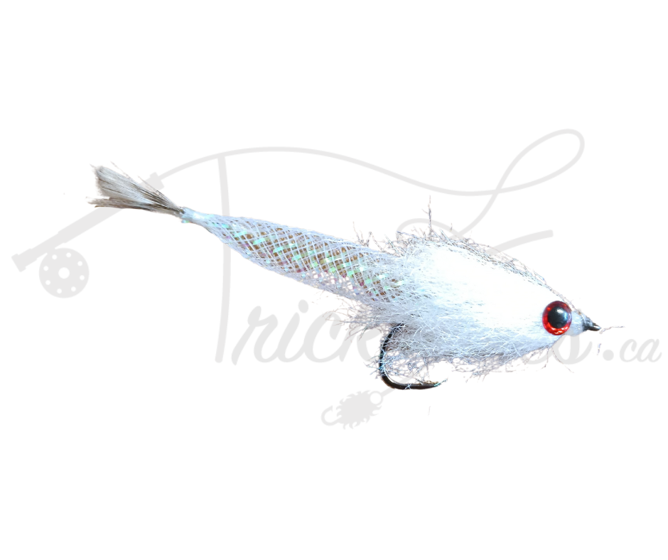 Mylar Hair Minnow White